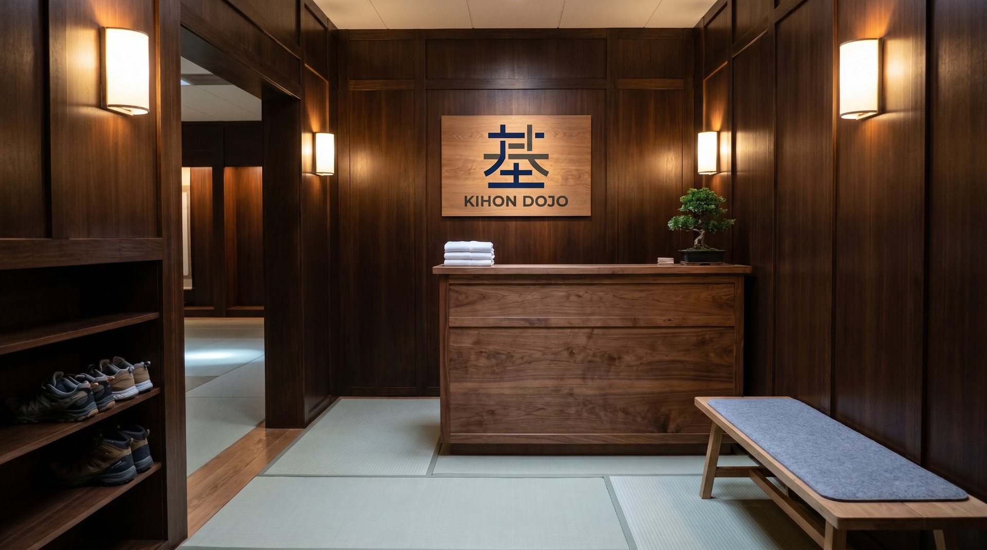 Reception och entré på Kihon Dojo
